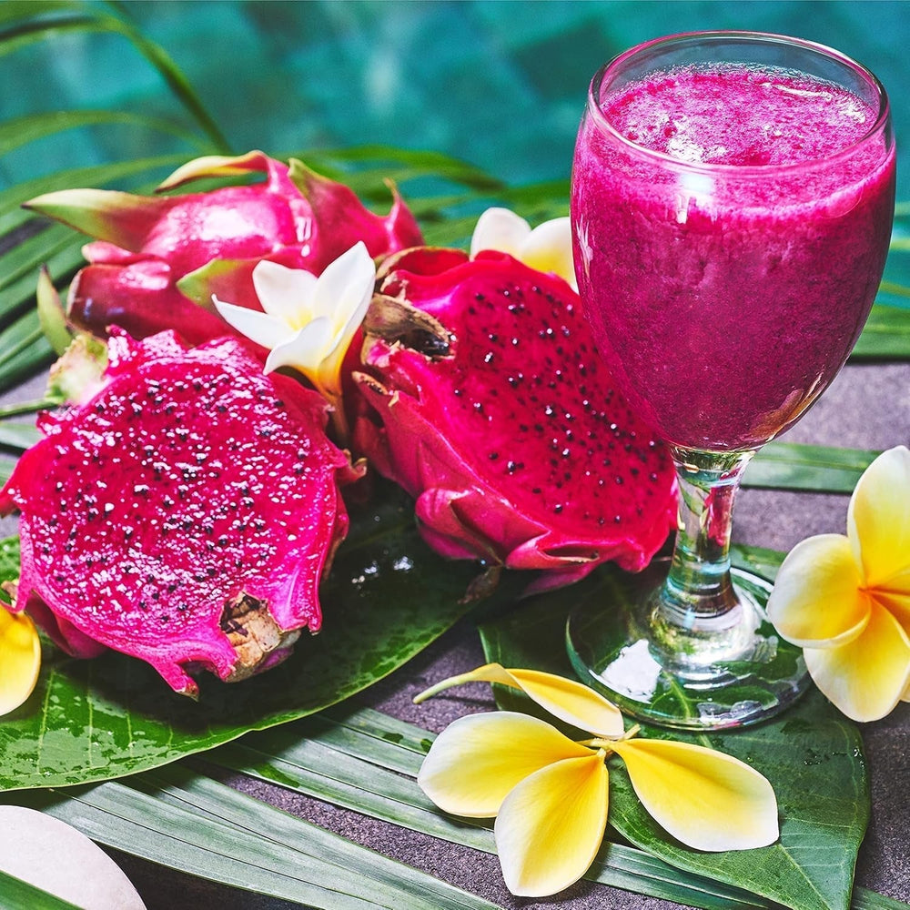 Fruit du dragon lyophilisé 50g - Fruit du dragon lyophilisé - Fruits secs lyophilisés - Fruit du dragon séché tranché pour pâtisserie, décoration, snacks, muesli, desserts Produits déshydratés Ma boutique