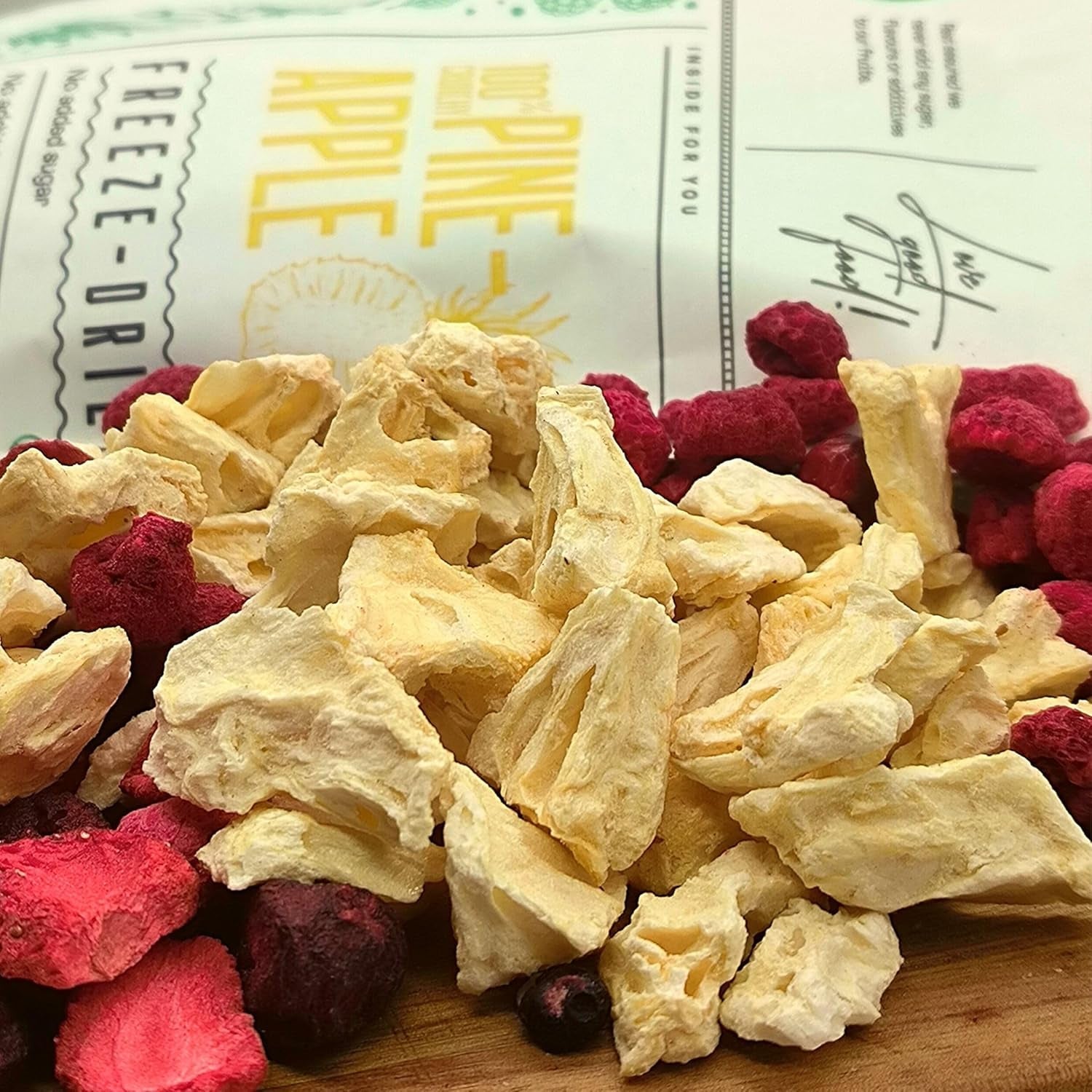 Fruits lyophilisés | Ananas 100% pur Fruits lyophilisés Ananas lyophilisé | Fruits lyophilisés sans sucre ajouté | Ananas lyophilisé croustillant - aromatique - délicieux ZingyZoo Produits déshydratés Naty Shop