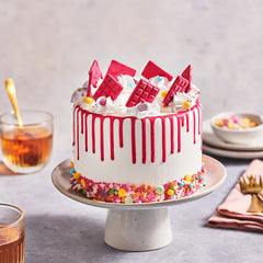 FunCakes Choco Drip Hot Pink (Rose foncé) : Saveur délicieuse, Facile à utiliser, Parfait pour les drip cakes, Saveur chocolat drip. Emballage refermable 180 g. Pâte à sucre Naty Shop