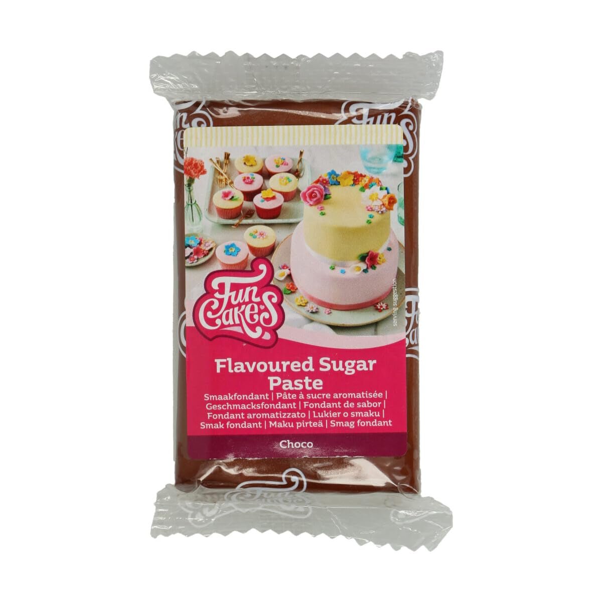 Fondant FunCakes au goût de citron : Goût délicieux, texture onctueuse, facile à étaler, fondant roulé, parfait pour les gâteaux, cupcakes et biscuits. Halal, casher et sans gluten. 250 g (paquet de 3) Naty Shop Pâte à Sucre 250 G Chocolat