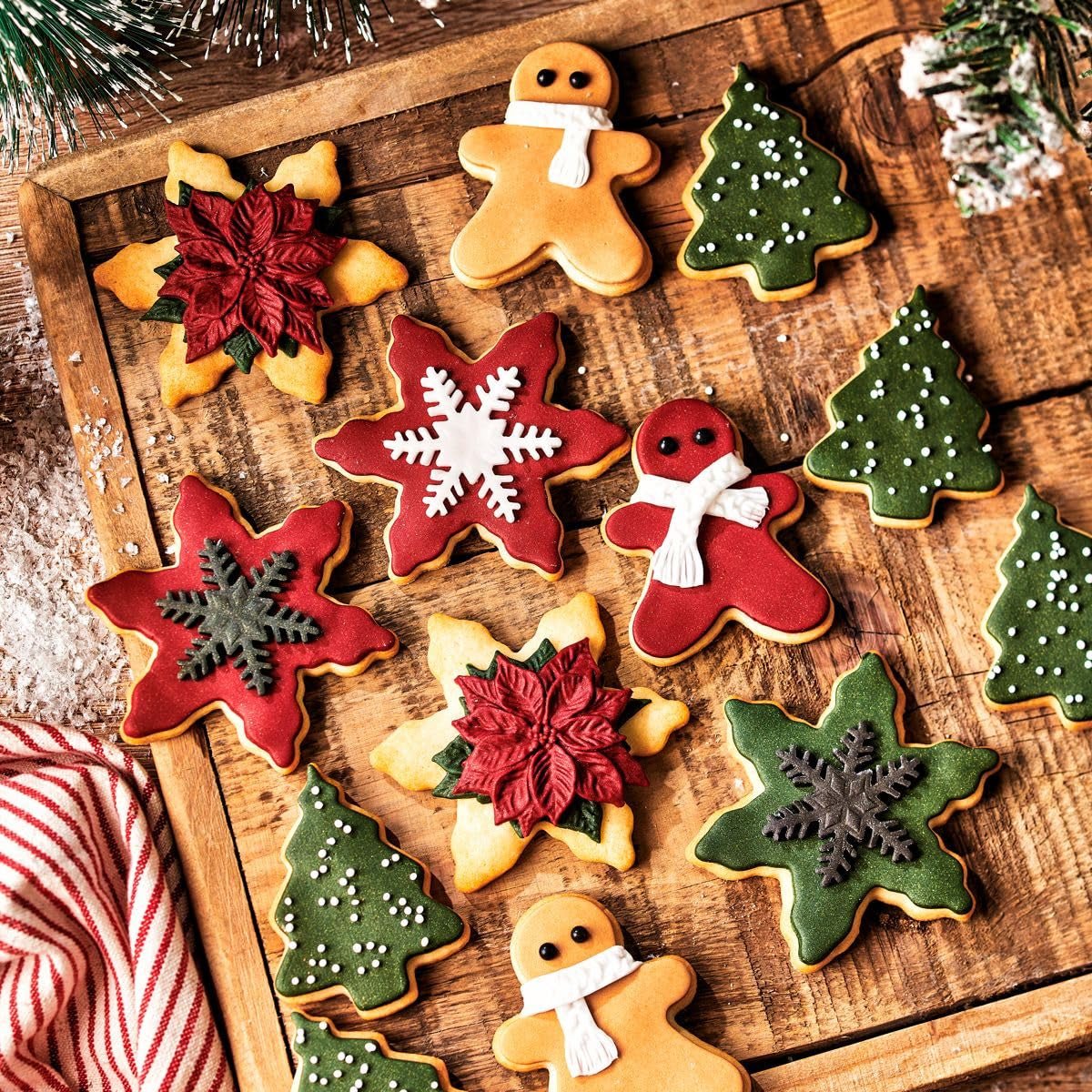 FunCakes Fondant Multipack Facile à utiliser, lisse, flexible, doux et malléable, parfait pour la décoration de gâteaux, halal, casher et sans gluten. 5 couleurs, 5 x 100 g, Palette de Pâte à Sucre Pétillante Naty Shop