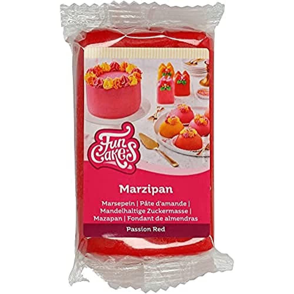 Pâte à Sucre Amande FunCakes (Massepain Hollandais) Rouge Passion : facile à utiliser et onctueuse, parfaite pour décorer les gâteaux, halal, casher et sans gluten. 250 g. (lot de 2) Pâte à sucre Naty Shop 250 G (1 paquet)