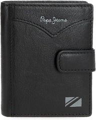 Pepe Jeans Jacket Portefeuille vertical avec fermeture à clic, taille unique, portefeuille pour homme Naty Shop noir