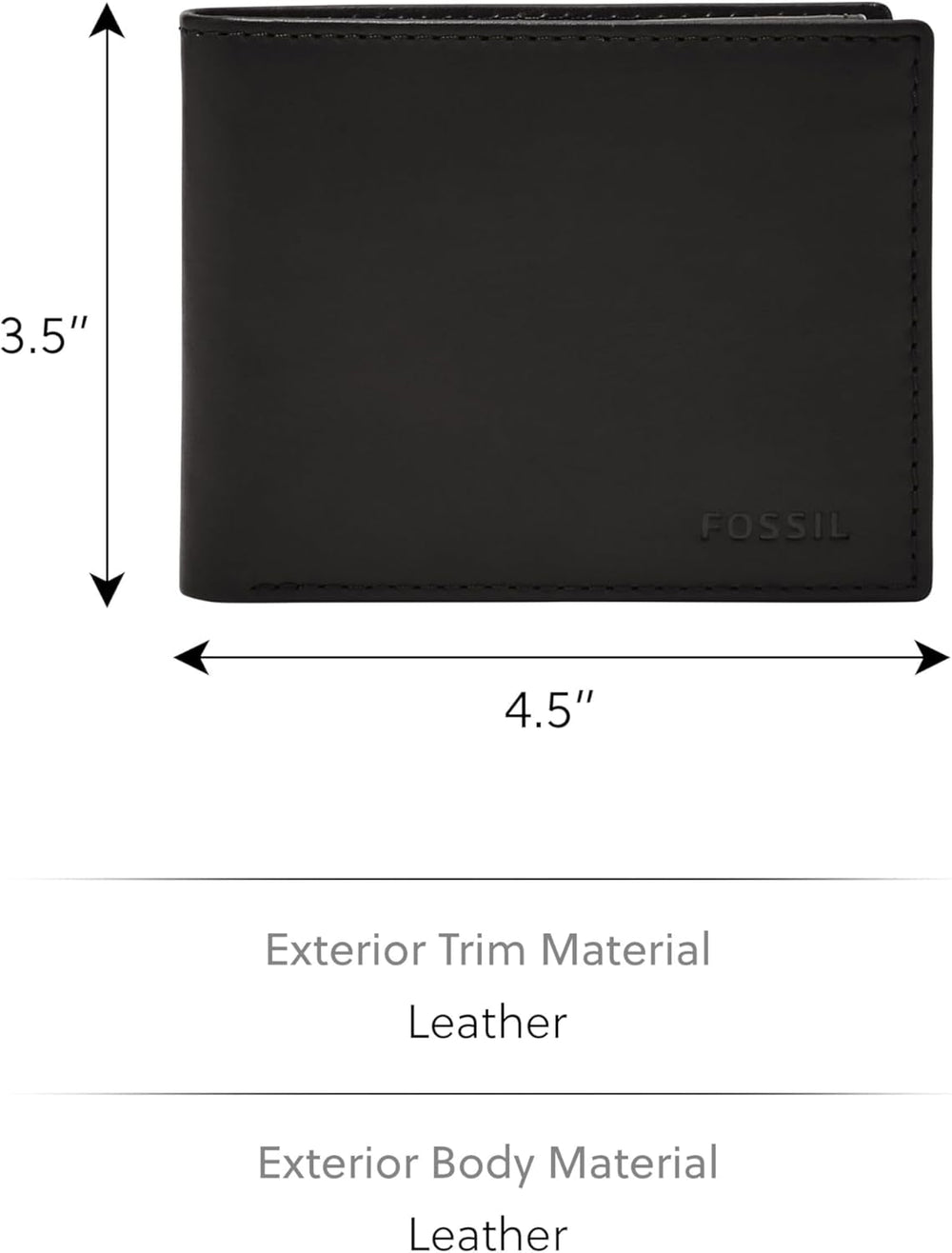 Fossil Derrick Porte-passeport pliable en cuir avec blocage RFID pour homme avec porte-carte amovible Naty Shop