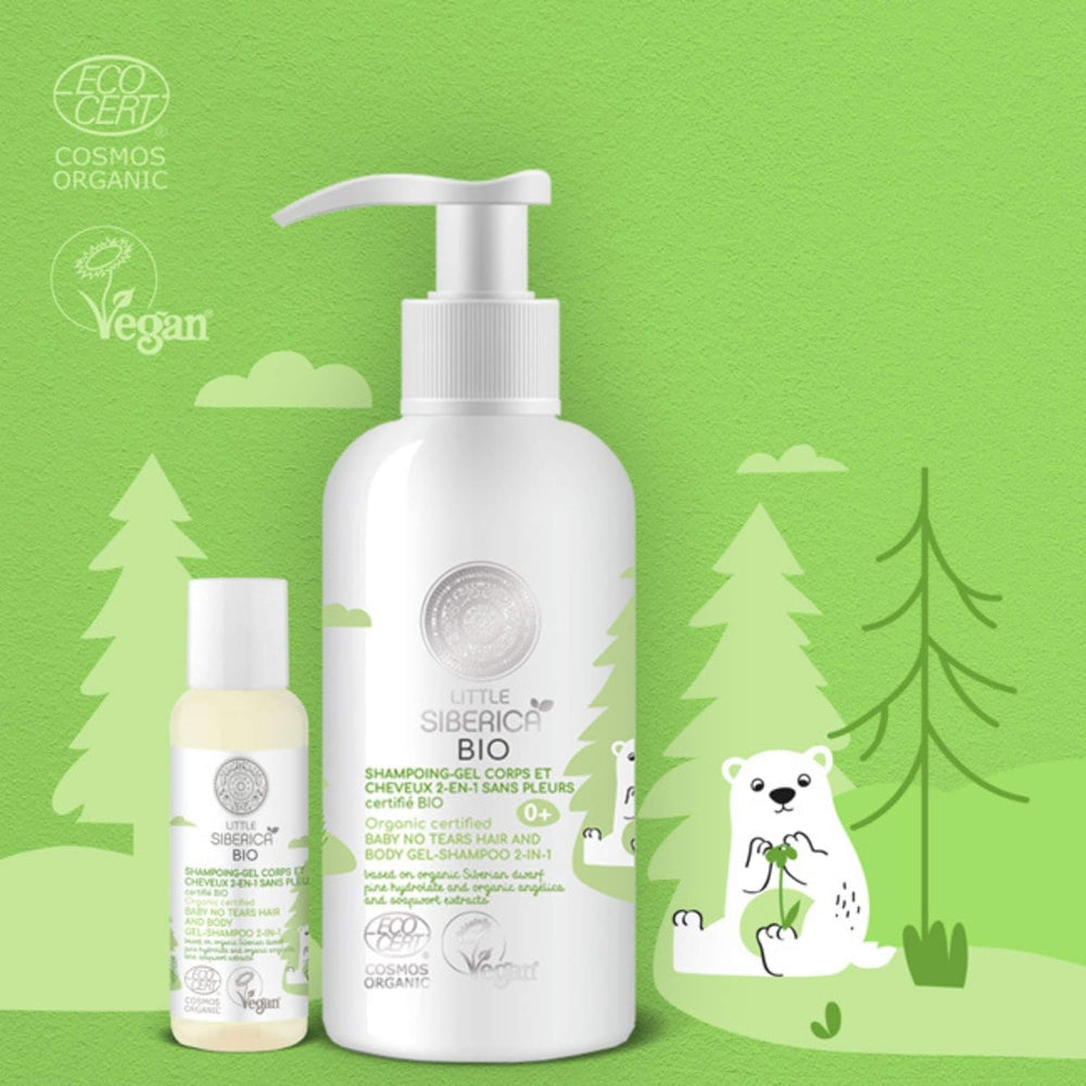 Gel douche - Shampoing sans odeur Corps et Cheveux certifié BIO 250 ml Enfant - Bain et Soin Naty Shop
