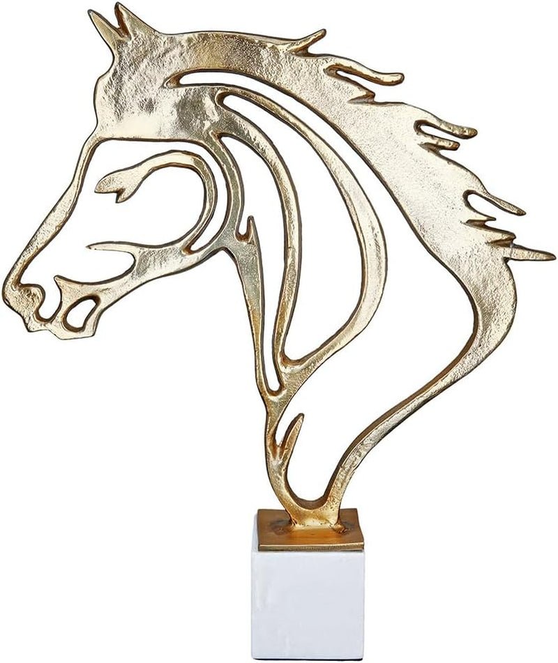 GILDE Deko große Figur Skulptur XXL - sculptură decorativă argintie realizată din aluminiu culoare: argintiu - decorare camera de zi cadou aniversare înălțime 114 cm Statuete si sculpturi Naty Shop Aur Înălțime 44,5 cm