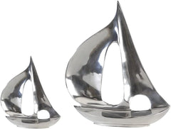 GILDE - Sculpture bateau en aluminium brillant - Déco salle de bain - H. 35 cm Statuettes et sculptures Naty Shop