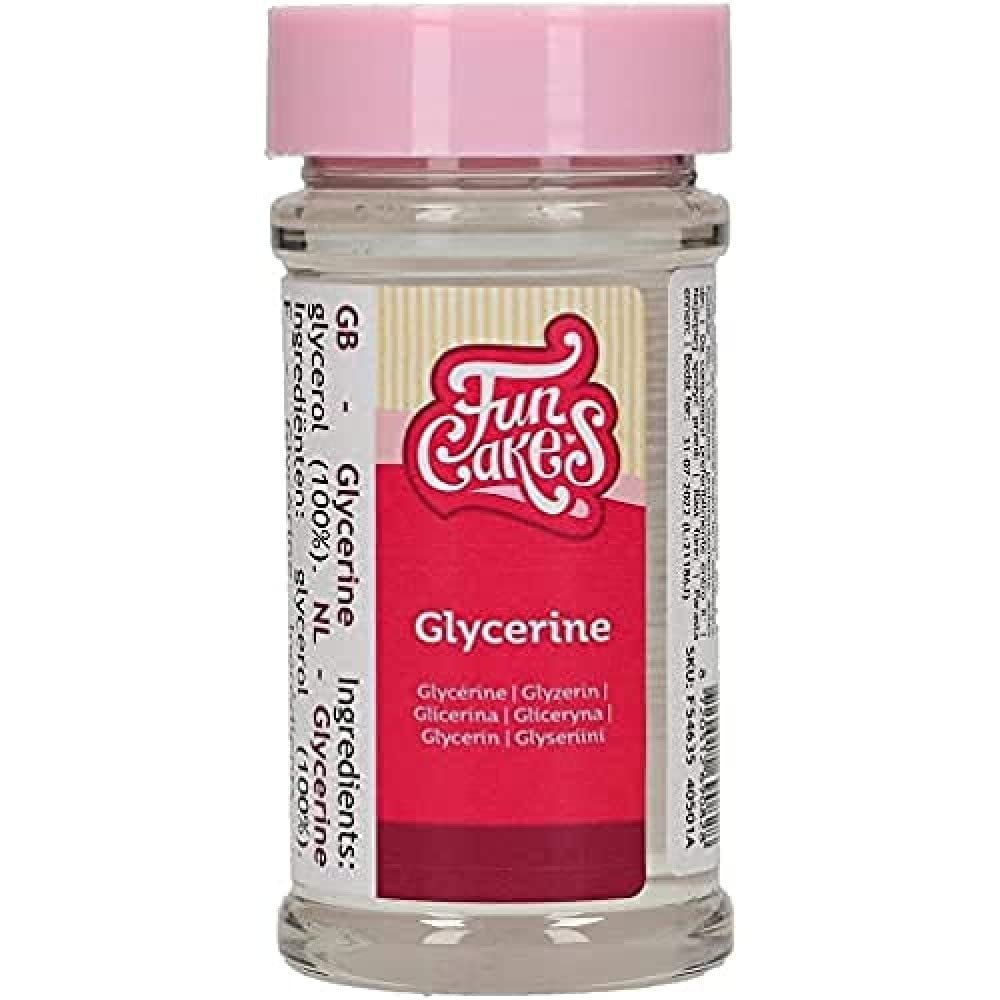 Glycérine FunCakes : garde le gâteau frais plus longtemps, améliore la texture du fondant maison, évite la cristallisation, 120 g. Naty Shop Pâte à sucre Titre par défaut
