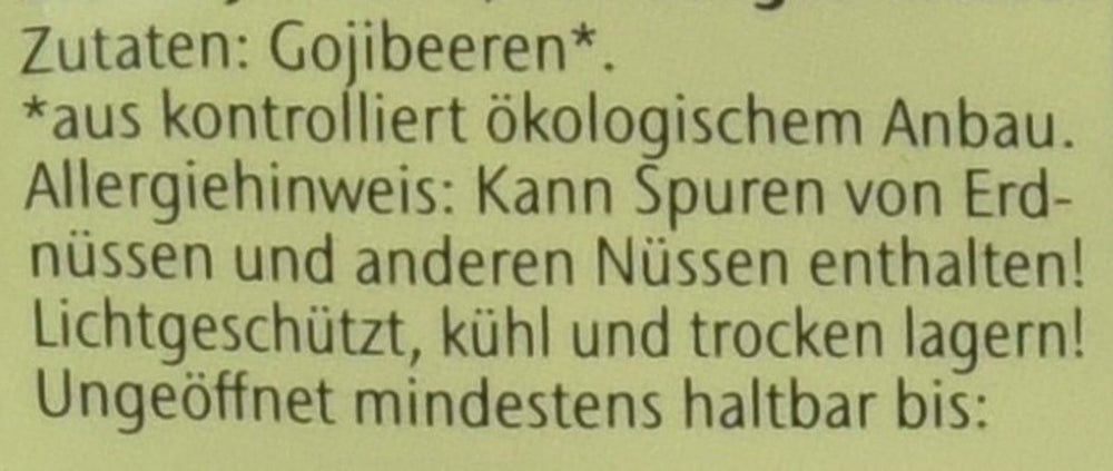 Baies de Goji 100g de fruits secs bio, 1 paquet (1 x 100g) Produits déshydratés