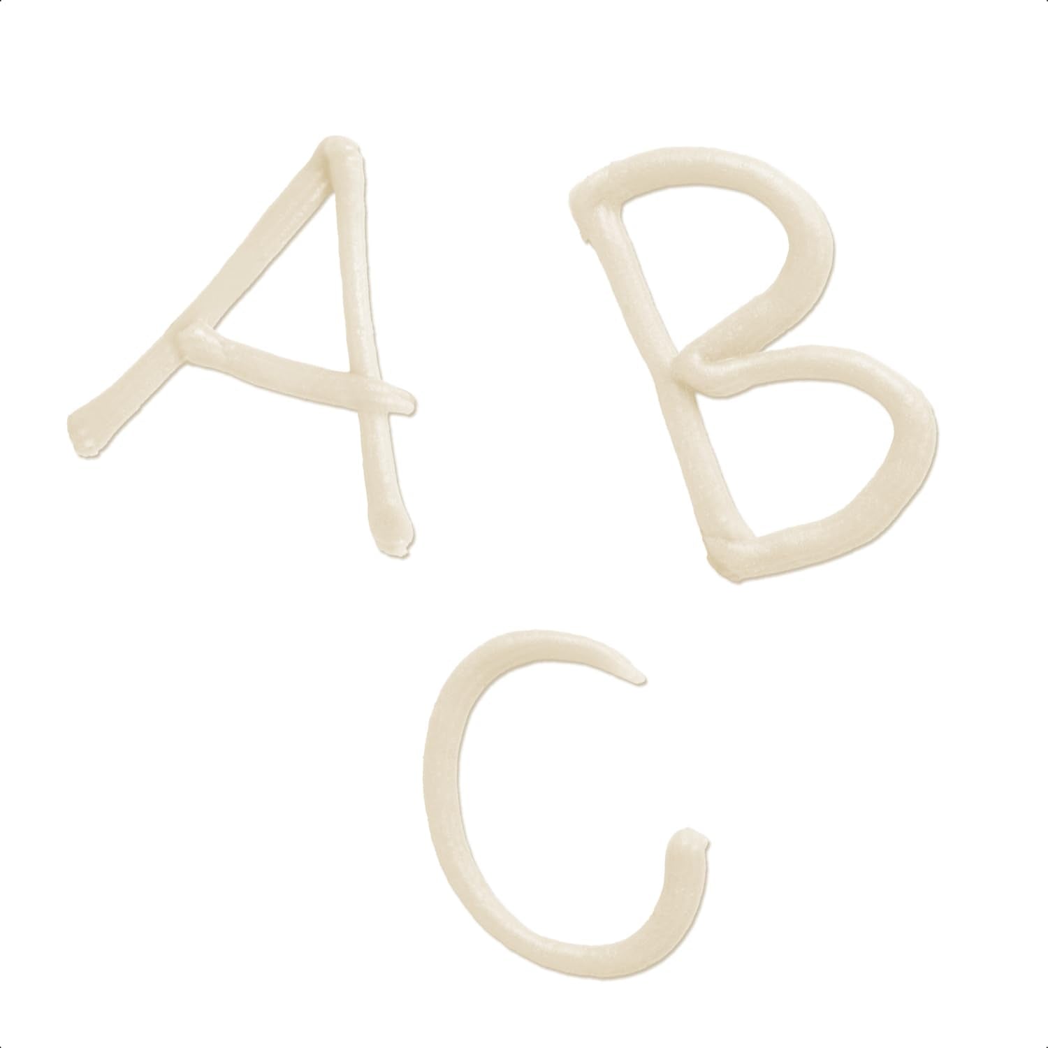 Günthart BackDecor 25 g Lettres en sucre BLANC pour chaque dessert en couleur sucre blanc pour de belles lettres et motifs, 1 paquet (25 g) Pâte à sucre Naty Shop