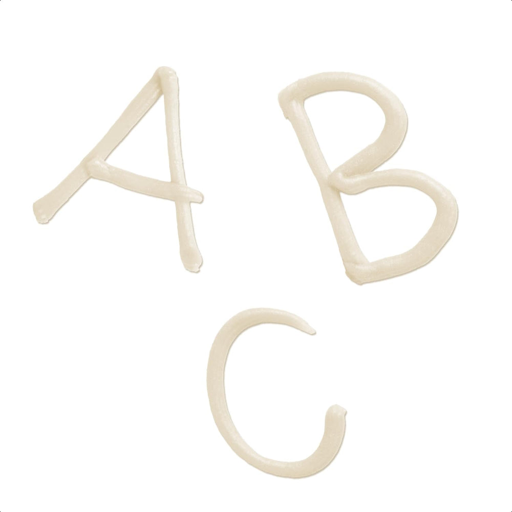 Günthart BackDecor 25 g Lettres en sucre BLANC pour chaque dessert en couleur sucre blanc pour de belles lettres et motifs, 1 paquet (25 g) Pâte à sucre Naty Shop