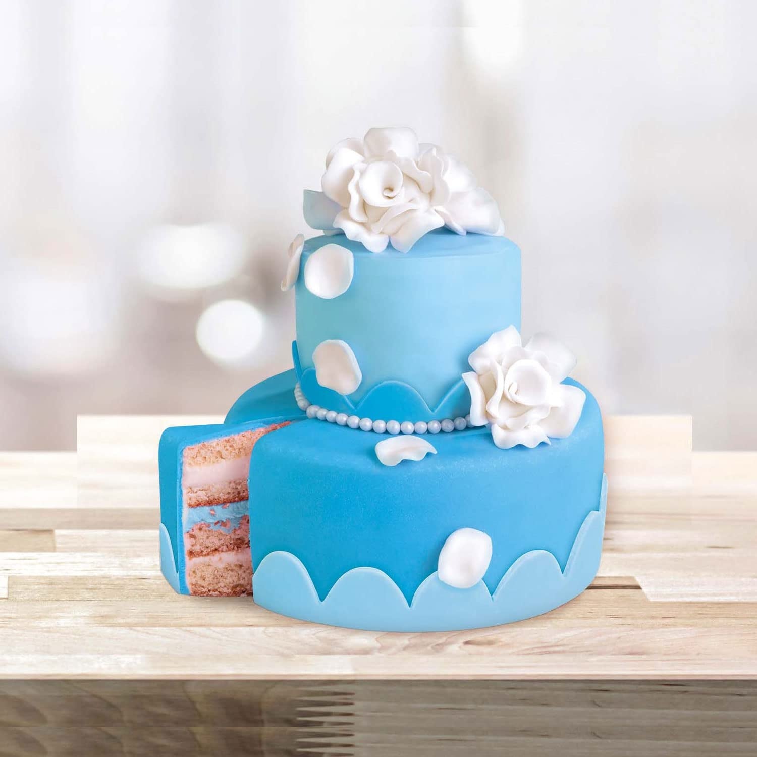 Günthart BackDecor Fondant Bleu 250 g, 100 % végétalien, sans huile de palme, indéchirable pour recouvrir les gâteaux et pâtisseries, adapté au modelage, lot de 3 (1 x 250 g) Naty Shop Pâte à Sucre