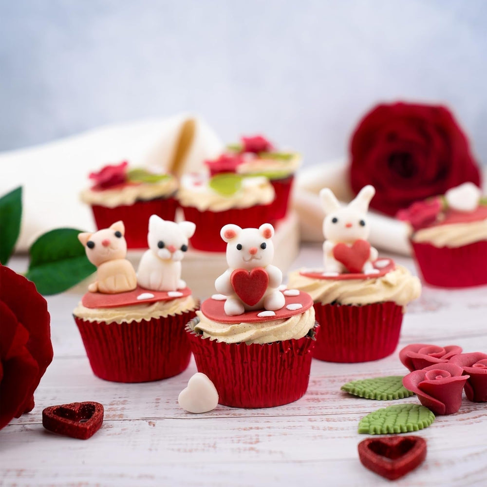 Günthart BackDecor Fondant Rouge 250 g, sans huile de palme, indéchirable pour recouvrir gâteaux et pâtisseries, adapté au modelage, lot de 2 (1 x 250 g) pâte à sucre Naty Shop