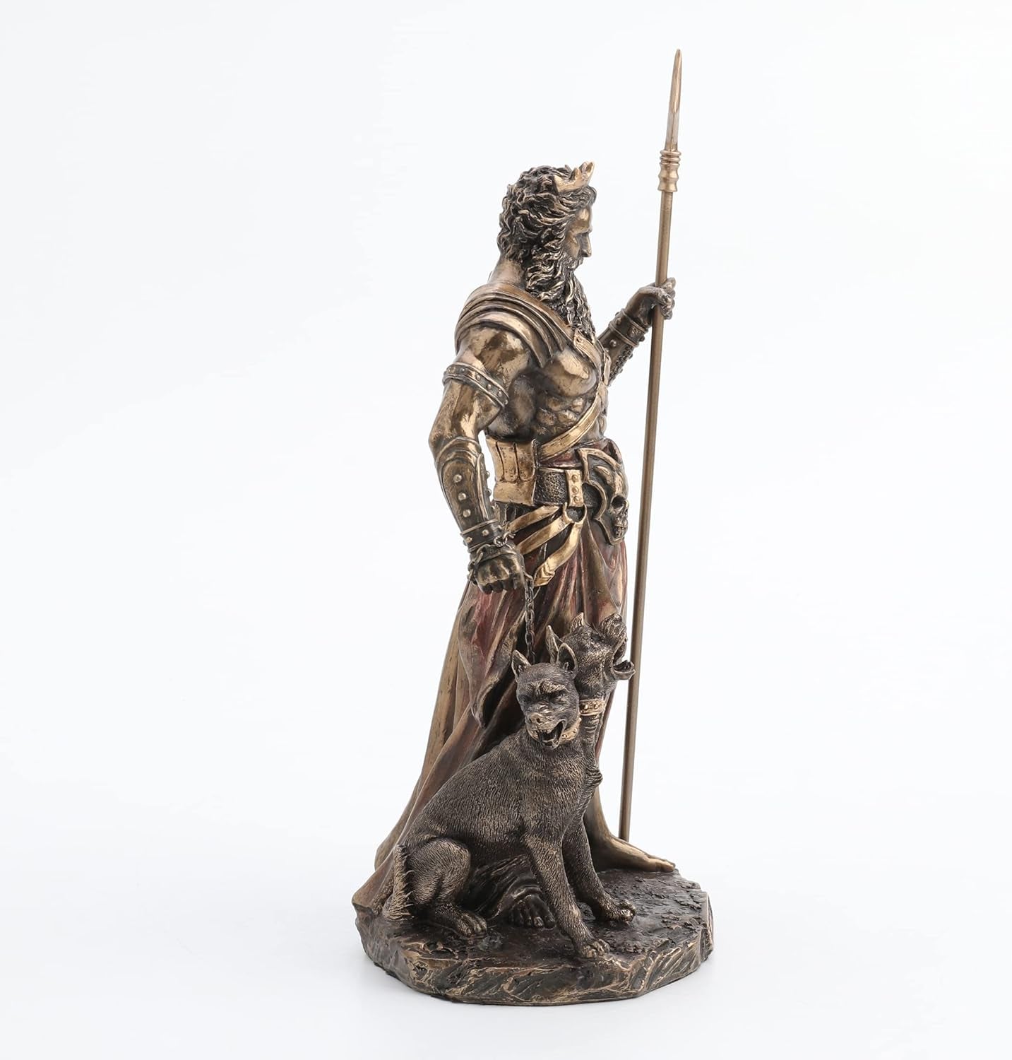 Hades zeu grec al lumii subterane cu statuie cu creier, 26,9 cm, rășină turnată la rece, finisaj bronz antic Statuete si sculpturi Naty Shop