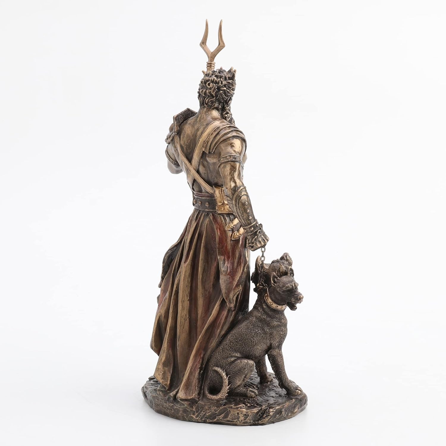 Hades zeu grec al lumii subterane cu statuie cu creier, 26,9 cm, rășină turnată la rece, finisaj bronz antic Statuete si sculpturi Naty Shop