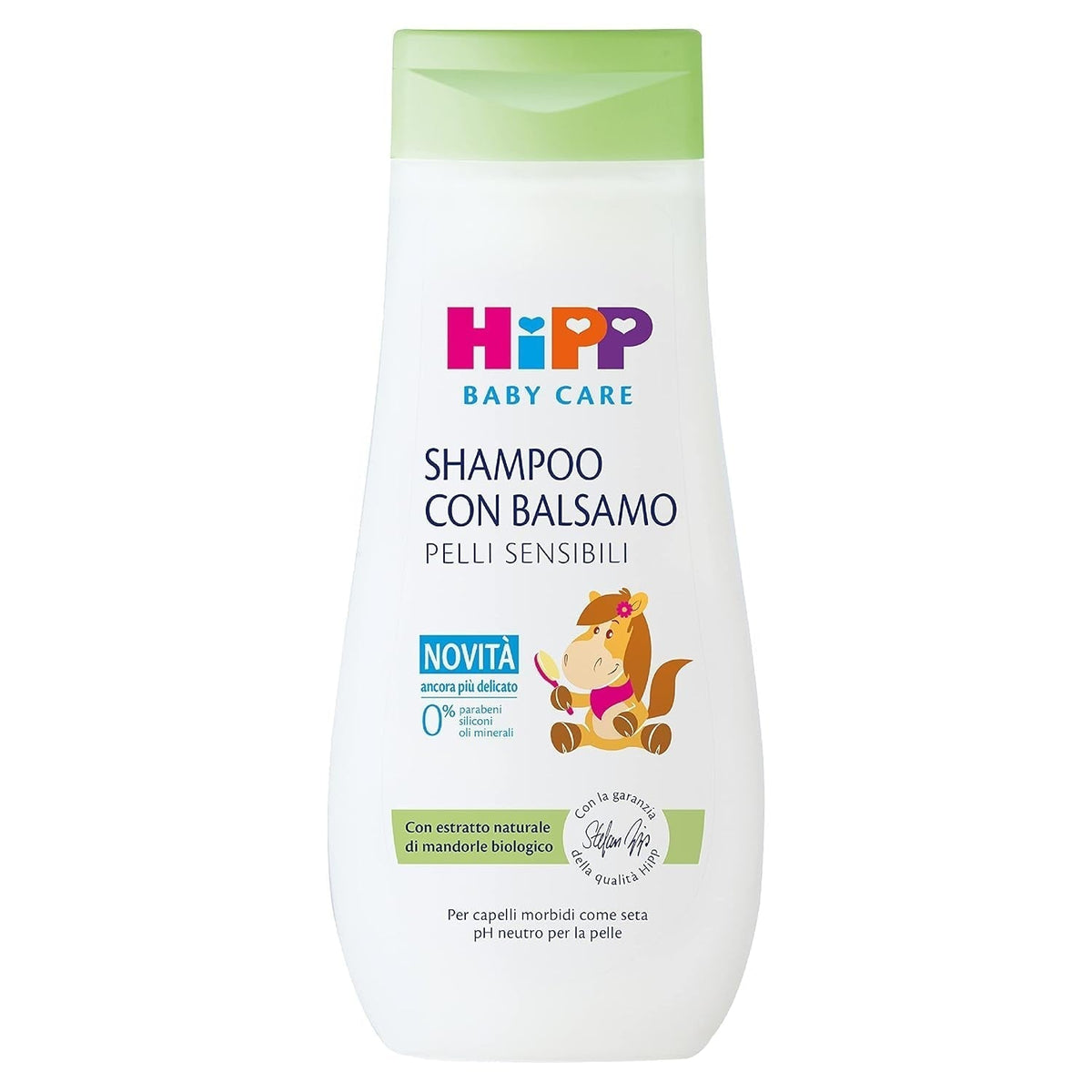 HiPP Baby Care Shampoing avec après-shampooing pour enfants, démêle les cheveux et protège le cuir chevelu, pour peaux sensibles, à l'extrait naturel d'amande biologique, 1 x 200 ml Enfants - Bains et soins Naty Shop Titre par défaut