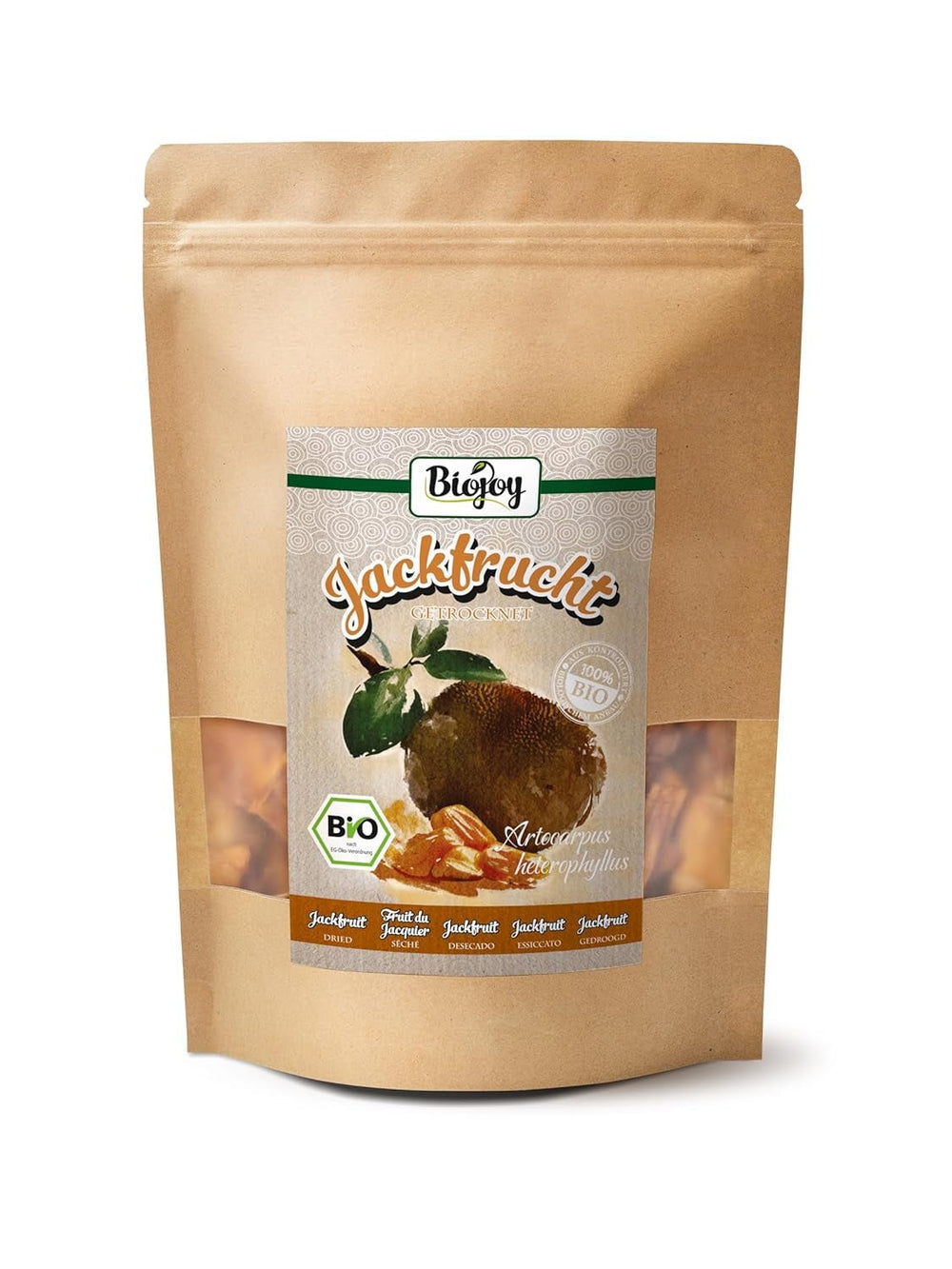 Biojoy Jacquier Bio (1 kg), morceaux de Jacquier séchés et non soufrés Naty Shop produits déshydratés 250 G