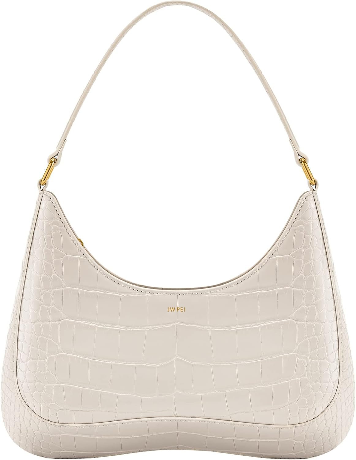 JW PEI Sacs porté épaule Ruby Femme Sacs Naty Shop Crocodile blanc embossé