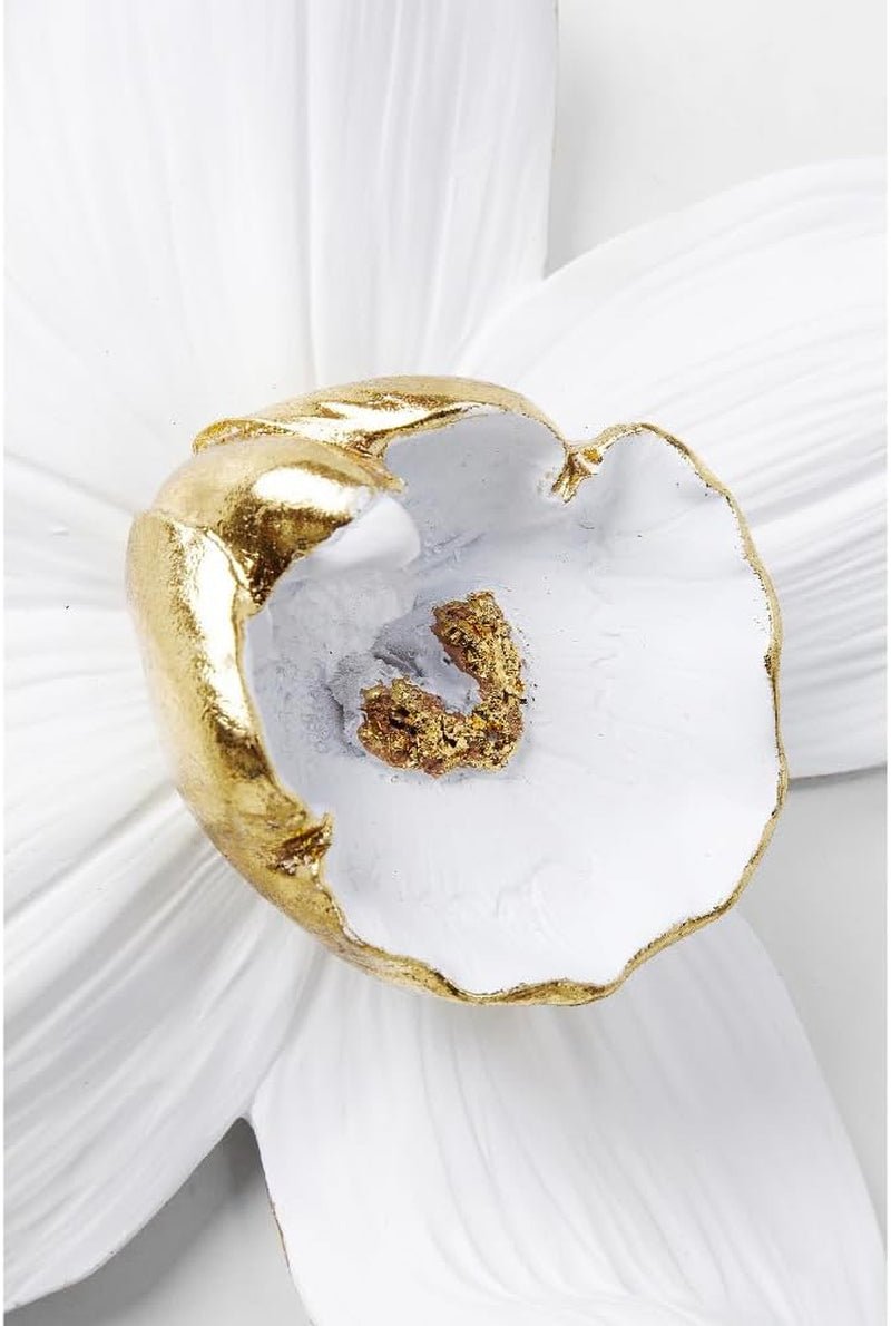 Kare Design décoration murale Orchidée, blanc, XL, décoration murale, aspect fleur d'orchidée, fait main, 25x24x7 cm (h/l/p) Statuettes et sculptures Naty Shop