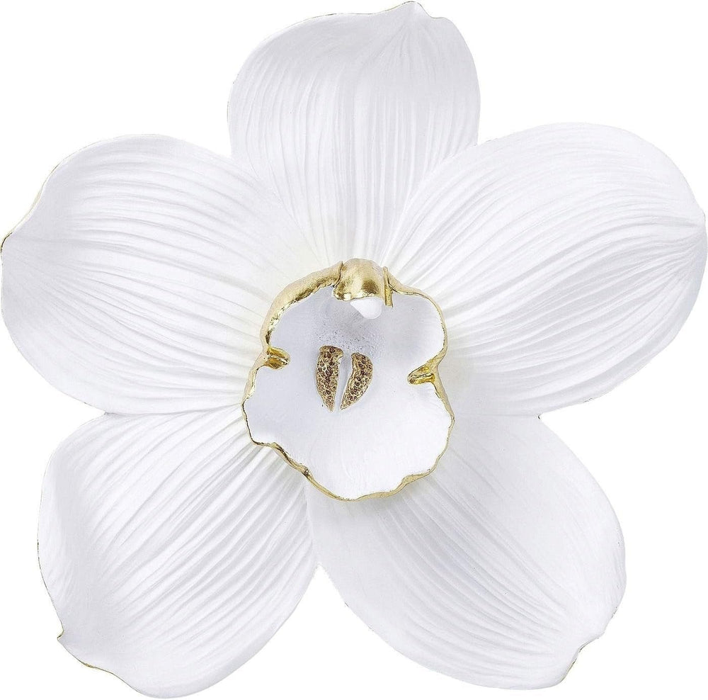 Kare Design décoration murale Orchidée, blanc, XL, décoration murale, aspect fleur d'orchidée, fait main, 25x24x7 cm (h/l/p) Statuettes et sculptures Naty Shop Blanc 51L X 2B Cm