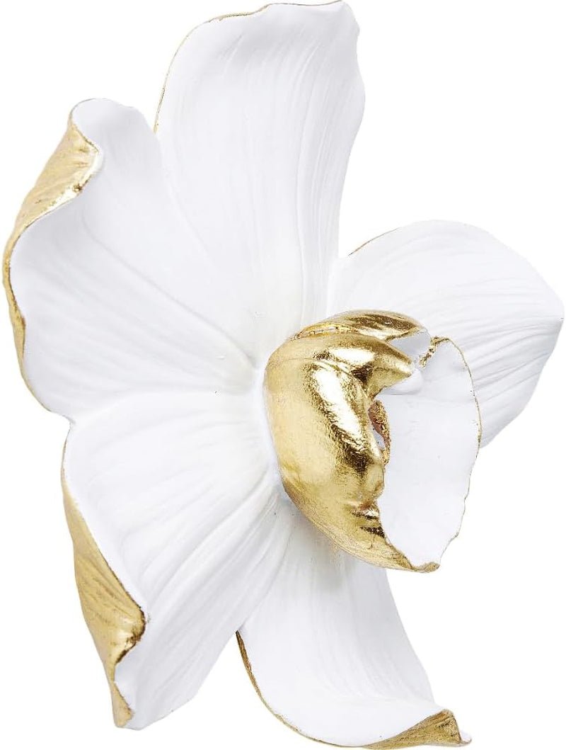 Kare Design décoration murale Orchidée, blanc, XL, décoration murale, aspect fleur d'orchidée, fait main, 25x24x7 cm (h/l/p) Statuettes et sculptures Naty Shop
