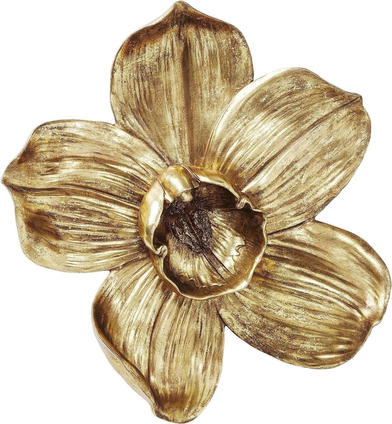 Kare Design décoration murale Orchidée, blanc, XL, décoration murale, aspect fleur d'orchidée, fait main, 25x24x7 cm (h/l/p) Statuettes et sculptures Naty Shop Gold 40L X 3B Cm