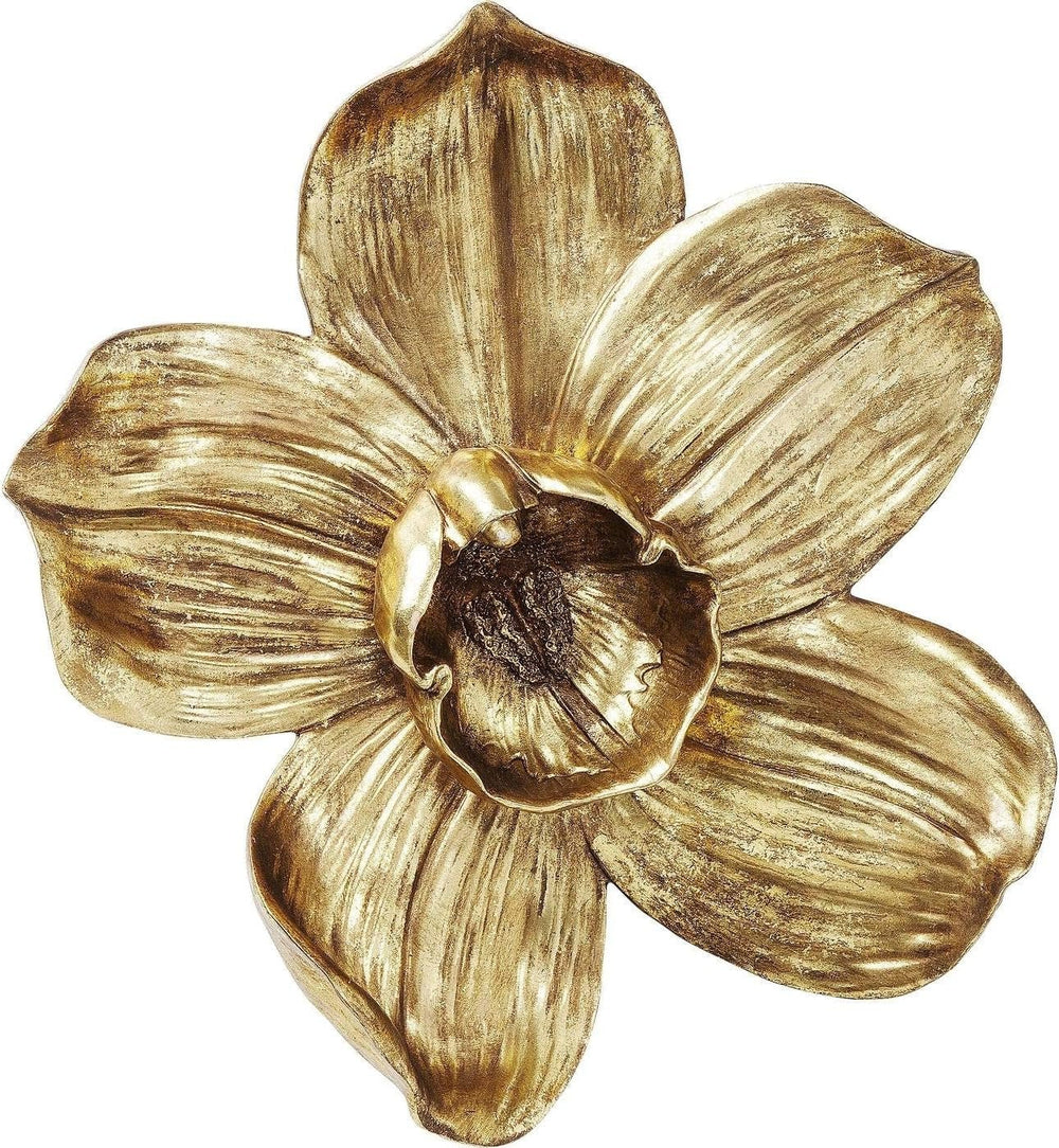 Kare Design décoration murale Orchidée, blanc, XL, décoration murale, aspect fleur d'orchidée, fait main, 25x24x7 cm (h/l/p) Statuettes et sculptures Naty Shop Gold 40L X 3B Cm