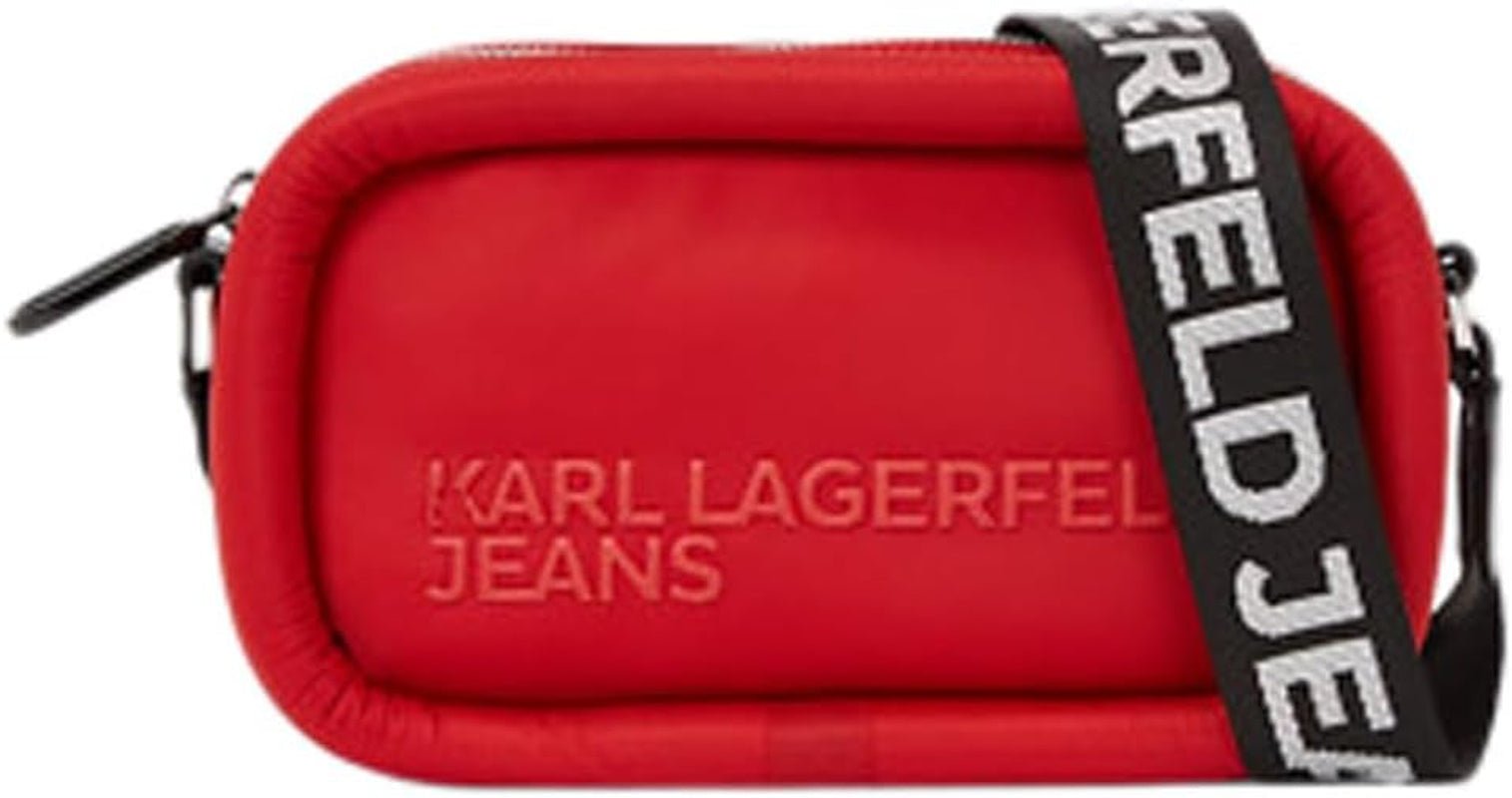 KARL LAGERFELD JEANS Puffy Camera Bag Sacs Bandoulière Femme Naty Shop Pompeian Red
