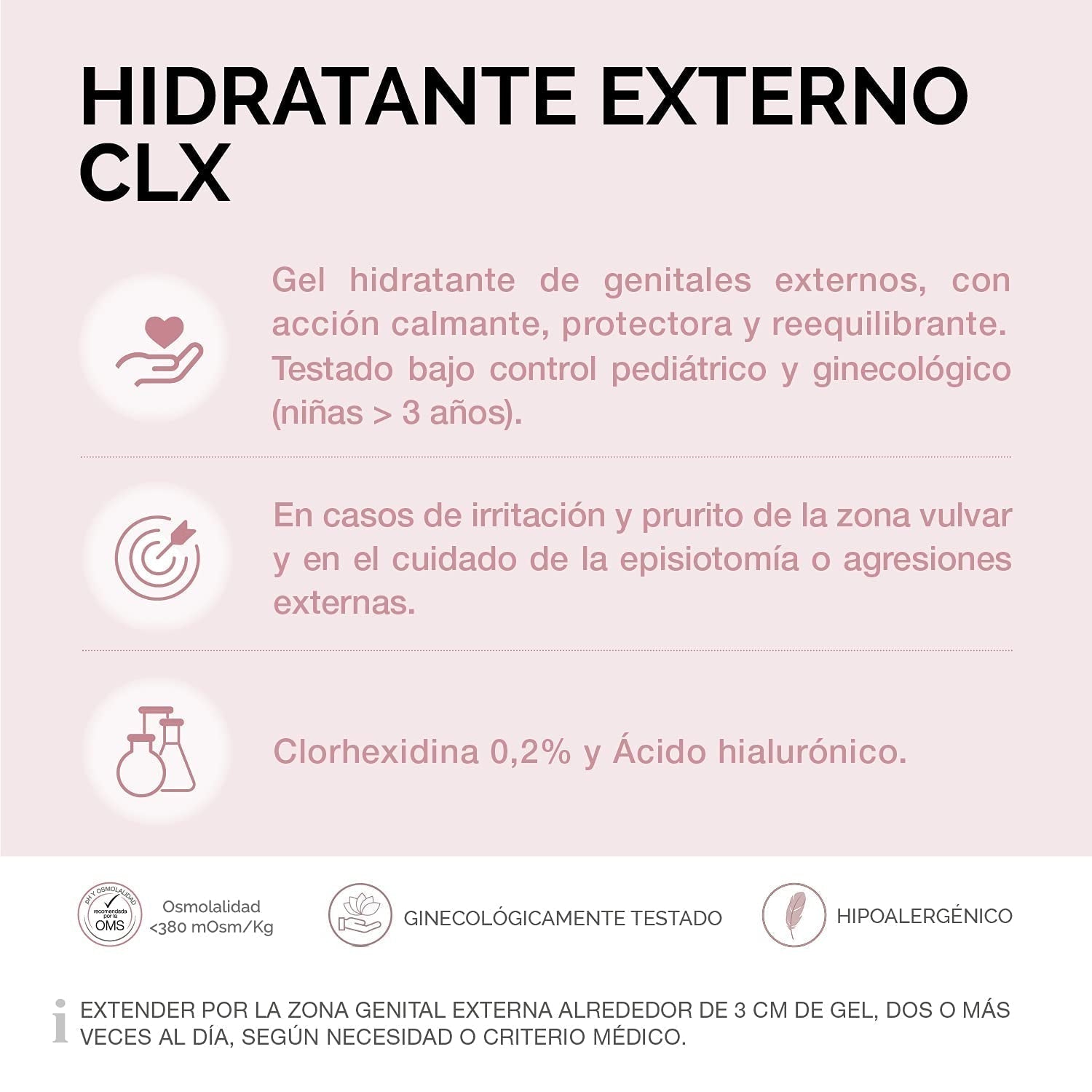 Lab - Crème hydratante externe CLX, Crème hydratante zones intimes externes, Chlorhexidine et aloe vera, Hypoallergénique, Sans Paraben, Testée dermatologiquement et gynécologiquement - 30 ml Enfants - Bains et Soin Naty Shop