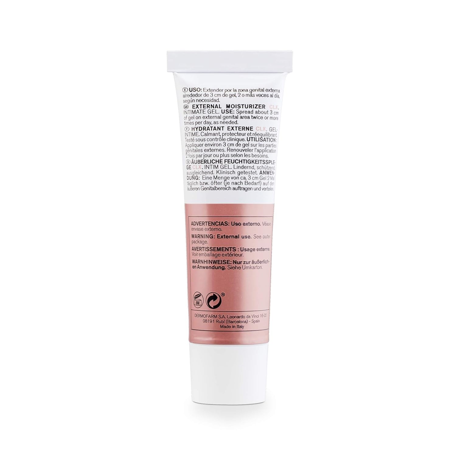Lab - Crème hydratante externe CLX, Crème hydratante zones intimes externes, Chlorhexidine et aloe vera, Hypoallergénique, Sans Paraben, Testée dermatologiquement et gynécologiquement - 30 ml Enfants - Bains et Soin Naty Shop