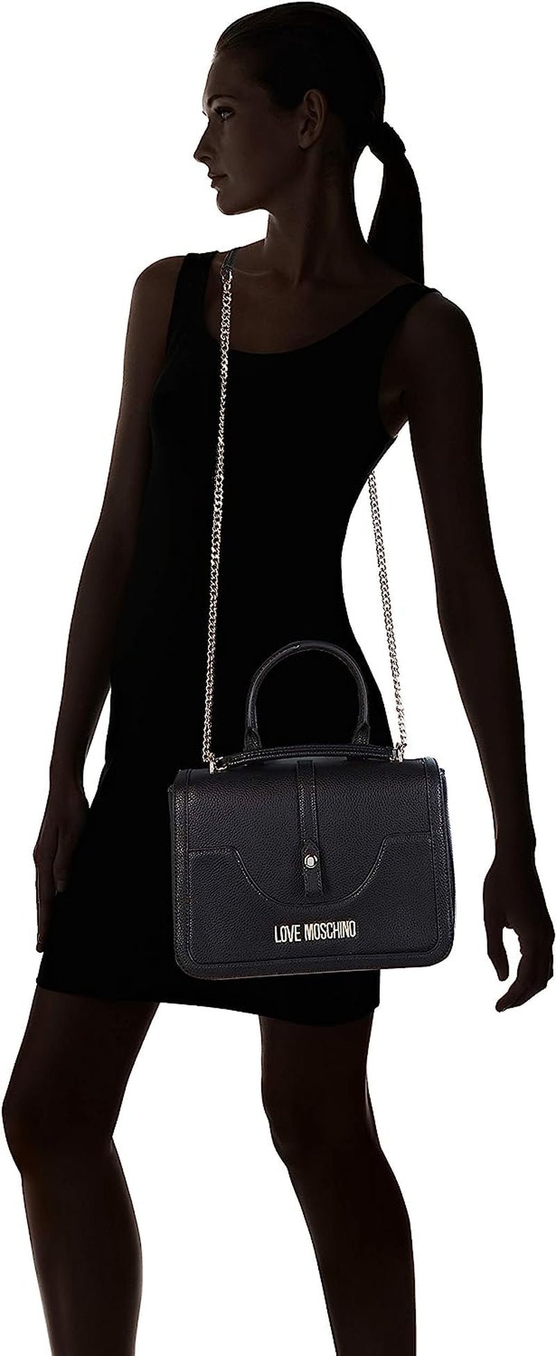 Love Moschino Jc4210pp0a sac à bandoulière, noir (Black Pebble) Femme Sacs Naty Shop
