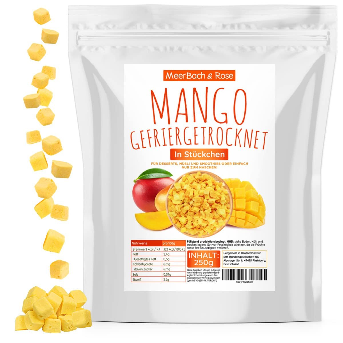 Mango liofilizat, 250g fructe liofilizate, fără aditivi, fructat, fabricat în Germania Produse deshidratate Naty Shop Titlu implicit