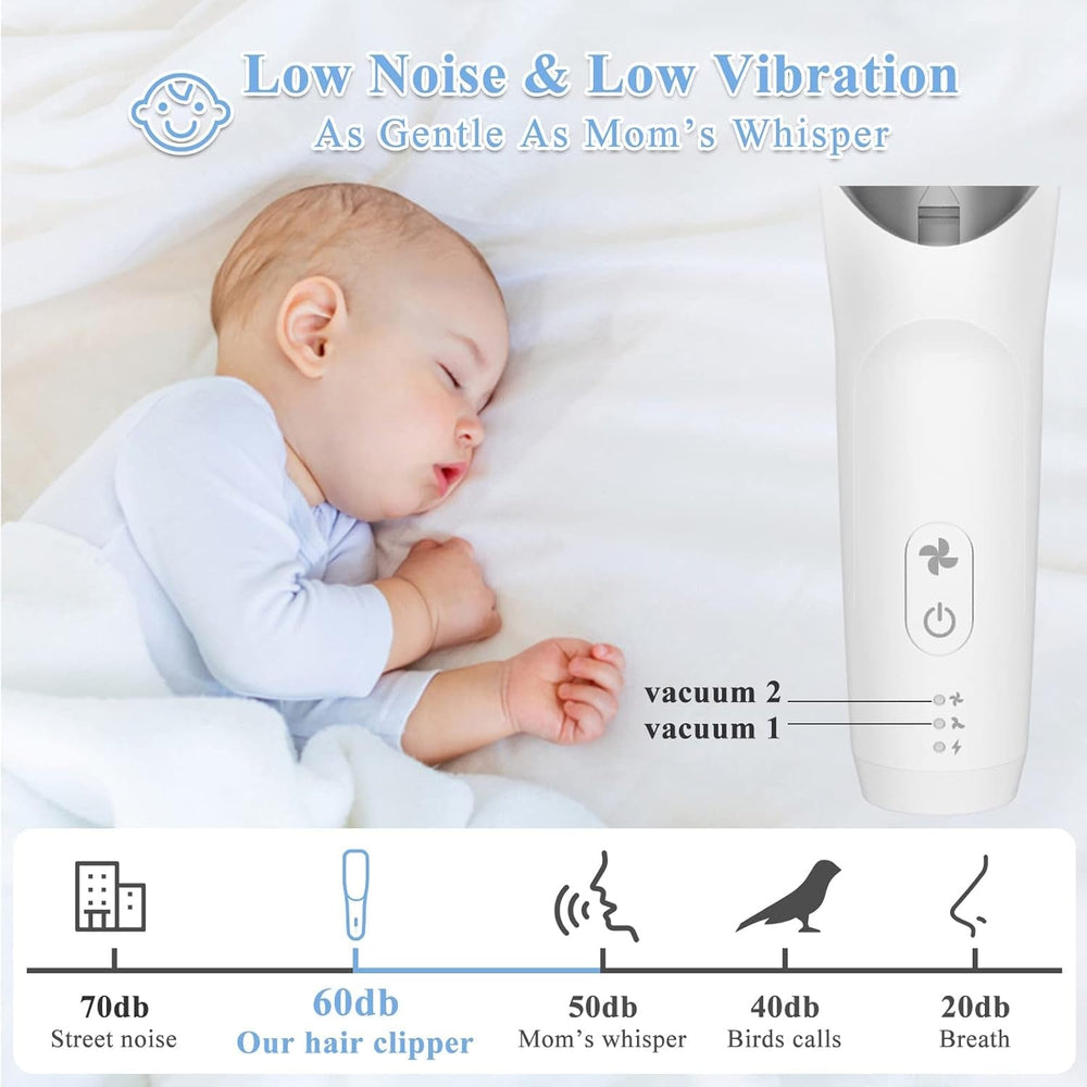 Tondeuse à cheveux pour bébé, tondeuse à cheveux pour enfants, tondeuse à cheveux silencieuse pour tout-petits avec 3 peignes de guidage, enfants imperméables - Bain et soins de la peau Naty Shop