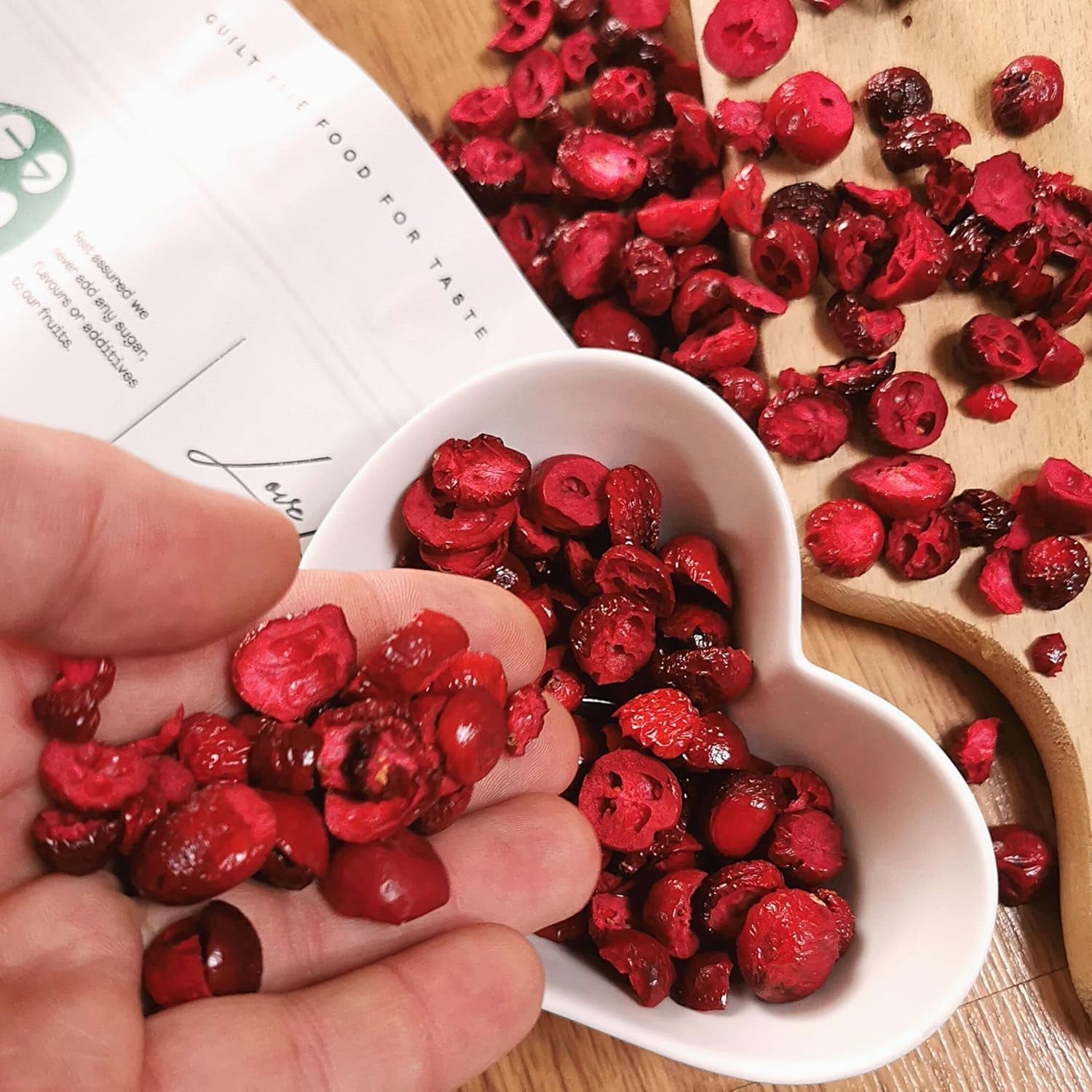 Canneberges lyophilisées sans sucre | XL 250g Canneberges naturelles lyophilisées non sucrées | Fruits sauvages naturels lyophilisés | Canneberges lyophilisées | ZingyZoo Produits déshydratés Naty Shop