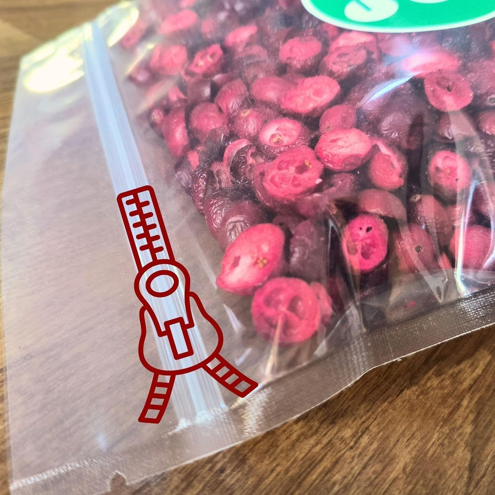 Canneberges lyophilisées sans sucre | XL 250g Canneberges naturelles lyophilisées non sucrées | Fruits sauvages naturels lyophilisés | Canneberges lyophilisées | ZingyZoo Produits déshydratés Naty Shop