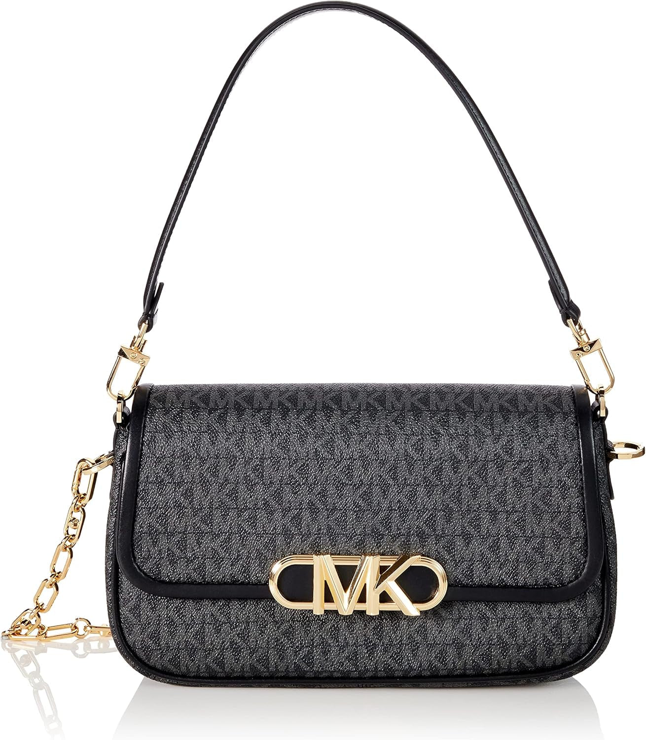 Michael Kors Sac Porté Épaule Parker Md Conv Pouchette Femme Sacs Naty Shop Noir