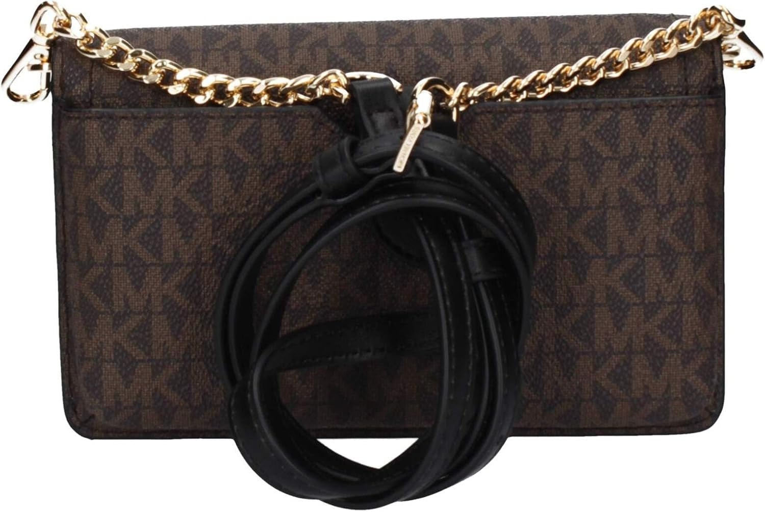 Michael Kors Women Sm Phn CHN Xbody Bag, Marron/Blk Sacs Femme Naty Shop