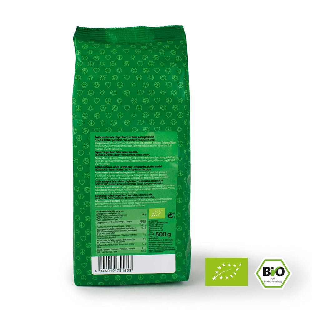 Mundo Feliz Dattes séchées aux graines issues de l'agriculture biologique, 2 x 500 g Produits déshydratés Naty Shop