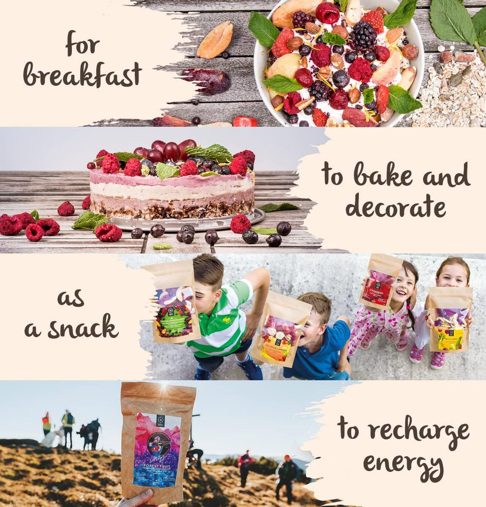 Mûres sauvages BRIX | Mûres sauvages naturelles, séchées 95 g | Prix ​​du Grand Goût pour les Baies Séchées | Sans OGM, sans gluten, végétalien, vitamines retenues Naty Shop Produits déshydratés