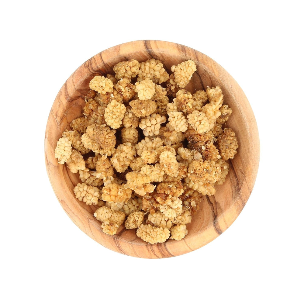 Mûres séchées bio myfruits, 750g, séchées au soleil, sans additifs. Issu de l'agriculture biologique certifiée, les mûres blanches séchées produits déshydratés Naty Shop