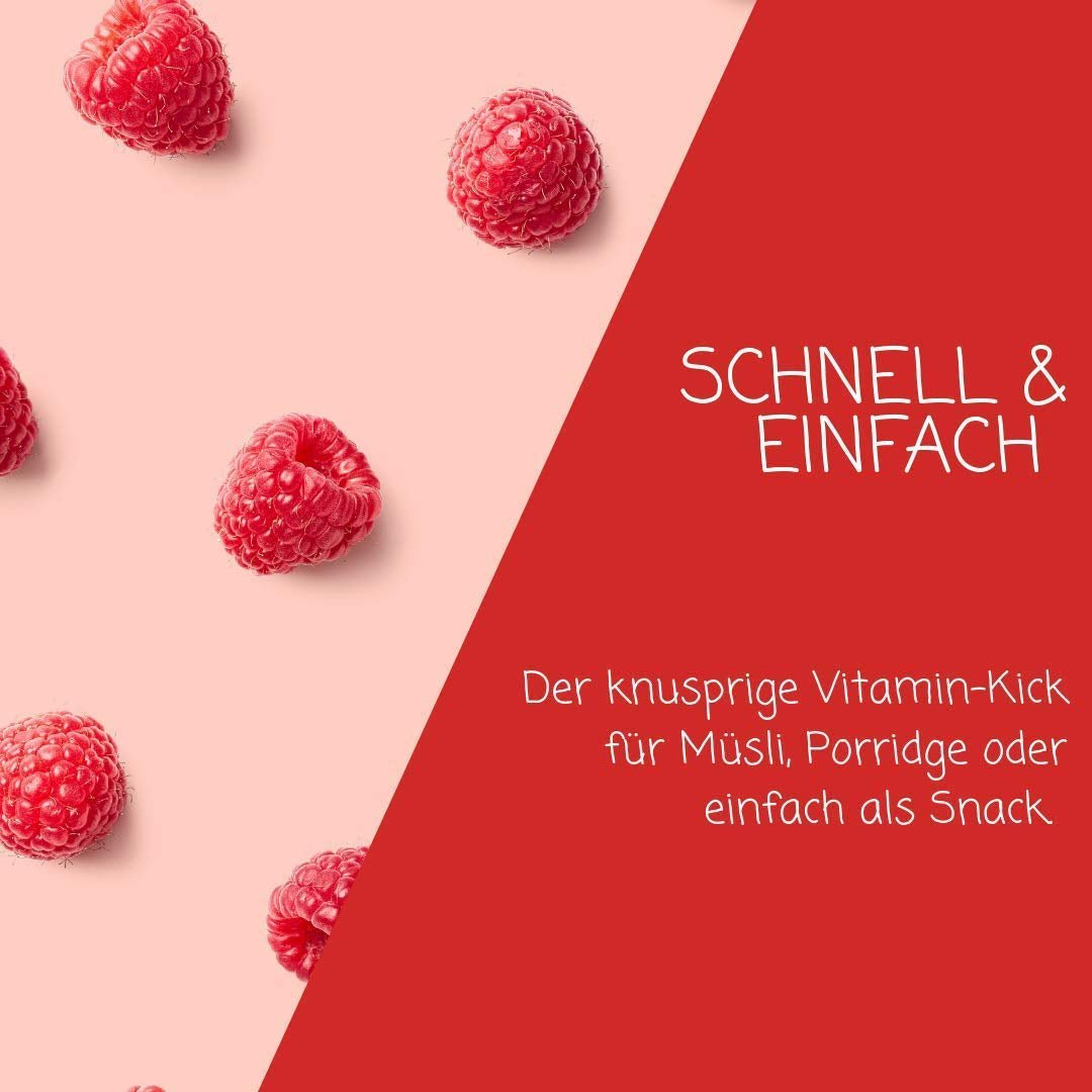 myfruits framboise lyophilisée, 300g, sans additifs, 100% framboise séchée, fruits lyophilisés pour muesli ou en snack... Produits déshydratés Naty Shop