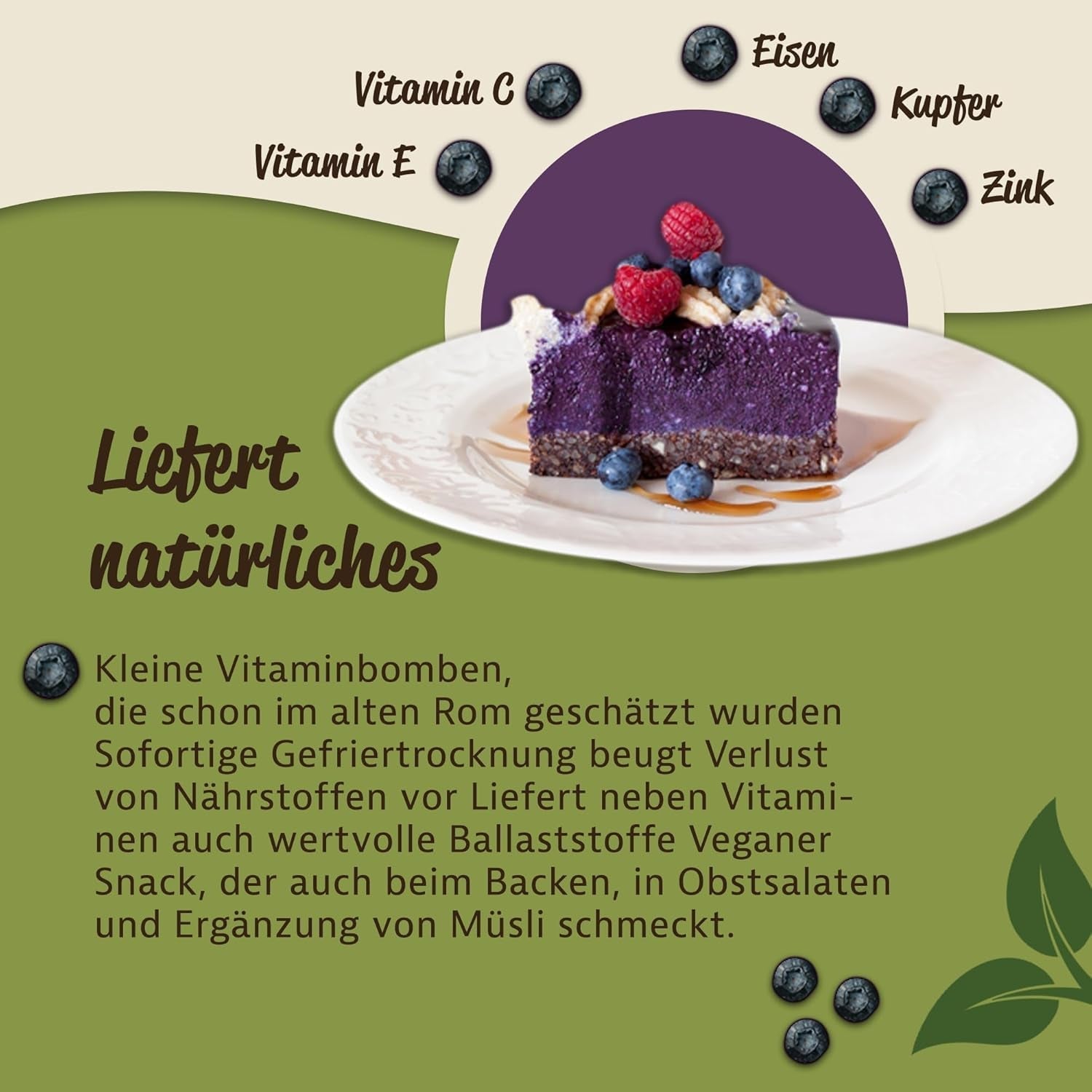 Mynatura Myrtilles sauvages lyophilisées bio I Myrtilles I Fruits I Baies I Produit naturel I Qualité Bio I Sachet (1x 200g) Produits déshydratés Naty Shop