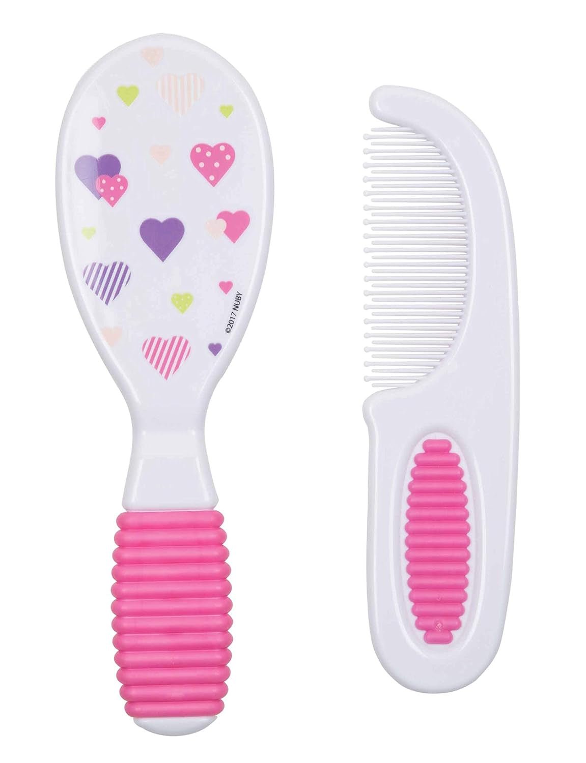 Nöby 007110 Ensemble brosse et peigne, multicolore (modèle assorti). Enfants - Bains et soins Naty Shop