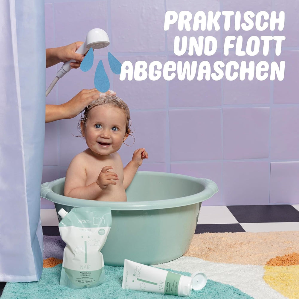 Naïf - Shampoing soin - pour bébés et enfants - Shampoing bébé aux ingrédients naturels - 100% vegan - 0% SLES - Sans microplastiques, silicones et parabens - 200 ml Enfants - Bain et Soin Naty Shop