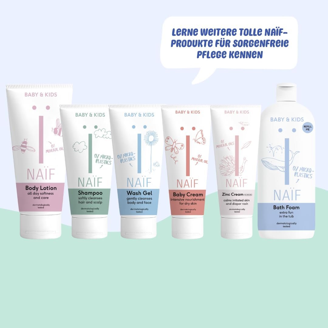 Naïf - Shampoing soin - pour bébés et enfants - Shampoing bébé aux ingrédients naturels - 100% vegan - 0% SLES - Sans microplastiques, silicones et parabens - 200 ml Enfants - Bain et Soin Naty Shop