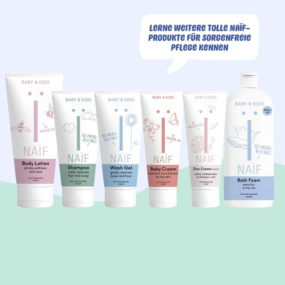 Naïf - Shampoing soin - pour bébés et enfants - Shampoing bébé aux ingrédients naturels - 100% vegan - 0% SLES - Sans microplastiques, silicones et parabens - 200 ml Enfants - Bain et Soin Naty Shop