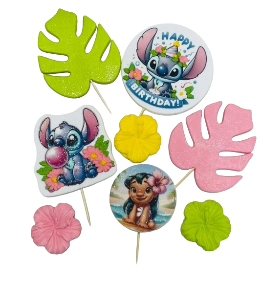 Lot de 8 décorations comestibles pour gâteau – Designs colorés pour fêtes