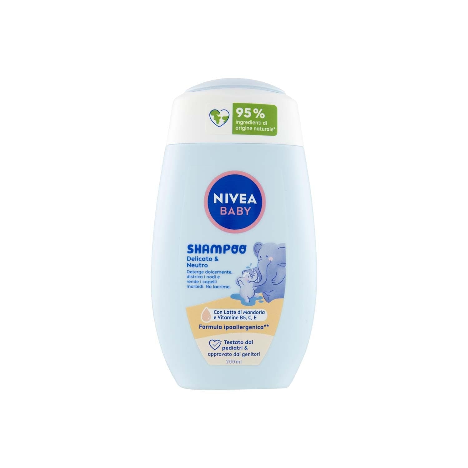 NIVEA BABY Shampoing Doux & Neutre 200 ml - Avec protection contre les déchirures, sans sulfate, pour des cheveux doux et sans enchevêtrement Enfants - Bains et soins Naty Shop Default title