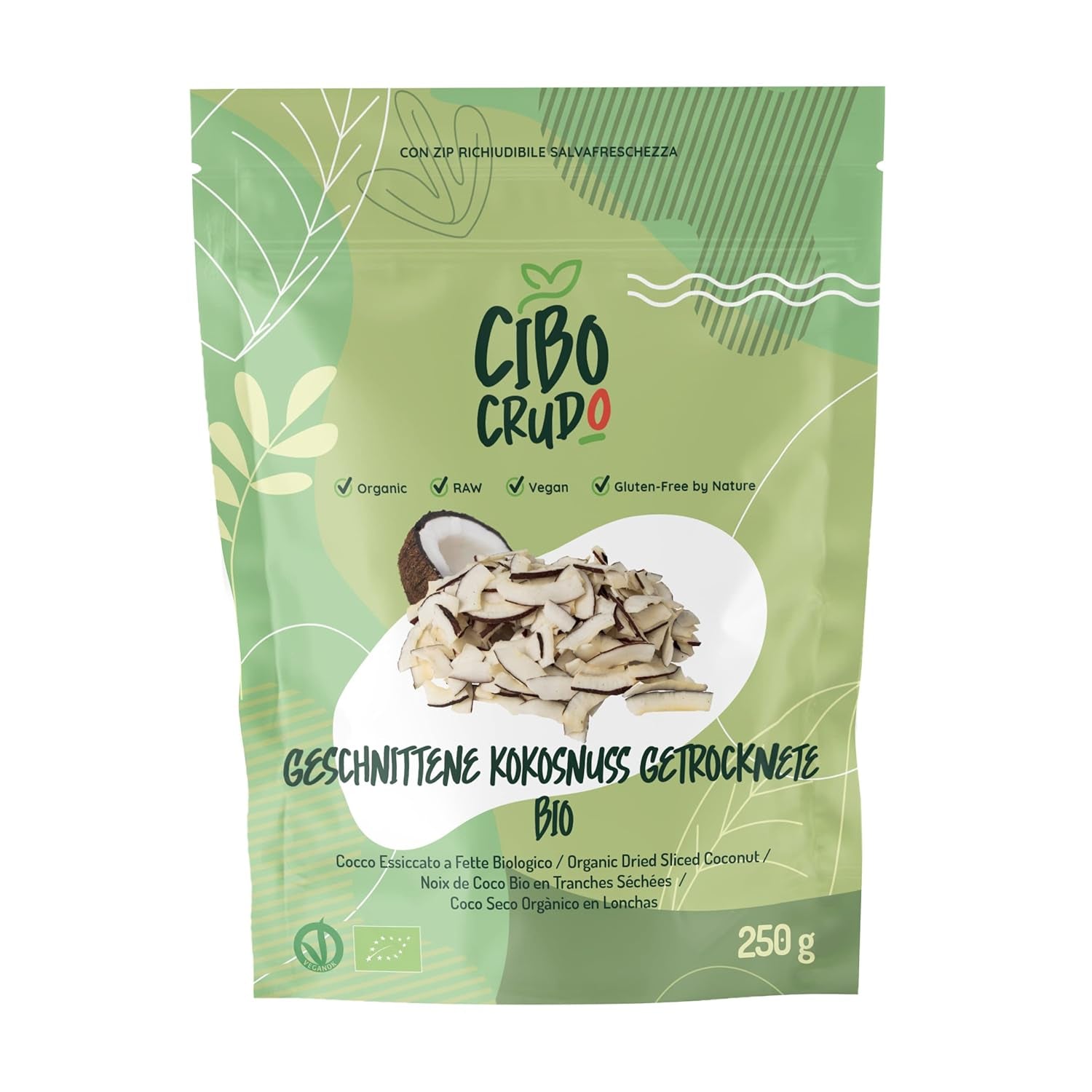 Noix de coco bio râpée - 200g. Chips de noix de coco desséchées, non sucrées et sèches. Flocons de noix de coco. Chips de noix de coco séchées au soleil. Excellent comme collation et pour des recettes sucrées Naty Shop Produits Déshydratés 250 G (1 Paquet) Tranches de Noix de Coco