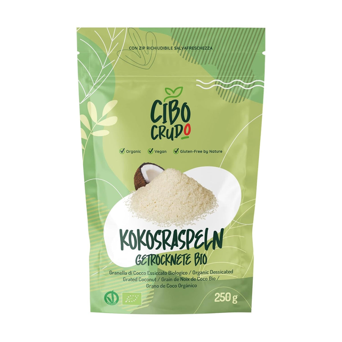 Noix de coco bio râpée - 200g. Chips de noix de coco desséchées, non sucrées et sèches. Flocons de noix de coco. Flocons de noix de coco séchés au soleil. Excellent comme collation et pour des recettes sucrées Naty Shop Produits Déshydratés 250 G (1 Paquet) Noix de Coco Râpée